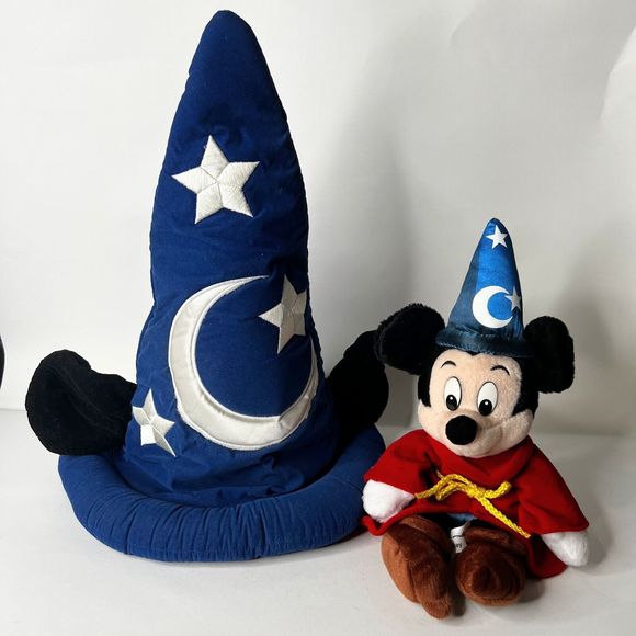 Disney Other - Disney World Mickey Mouse Sorcerer Hat and Stuffed Animal Plush Vintage